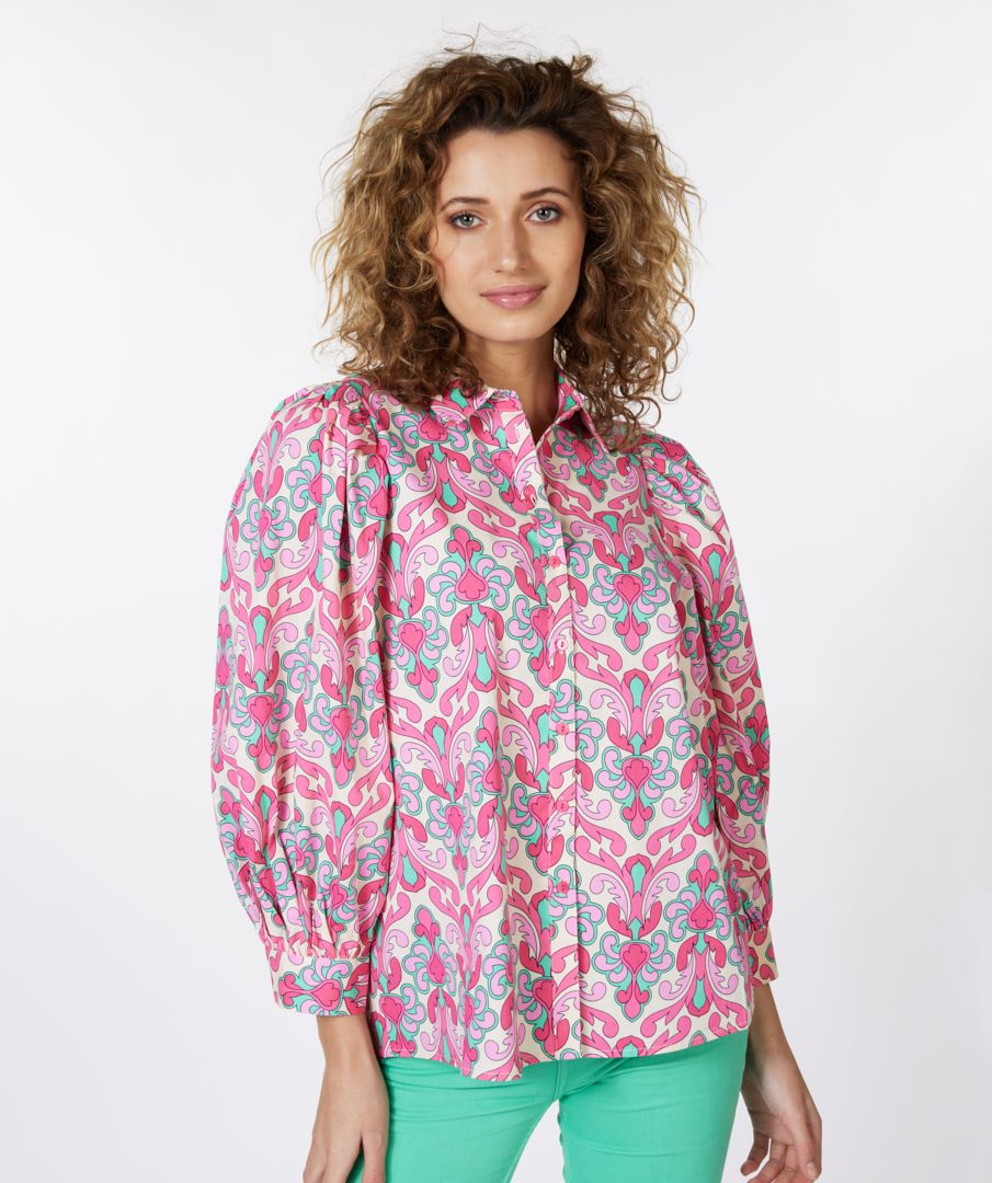 Blouse shimmer print