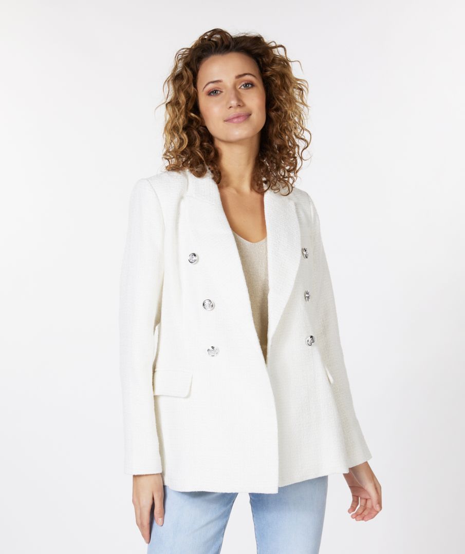 Boucle blazers top