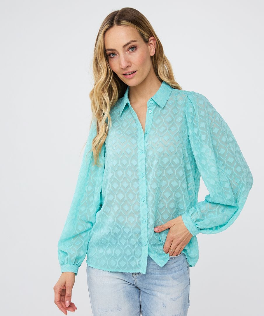 Blouse fancy plumetis