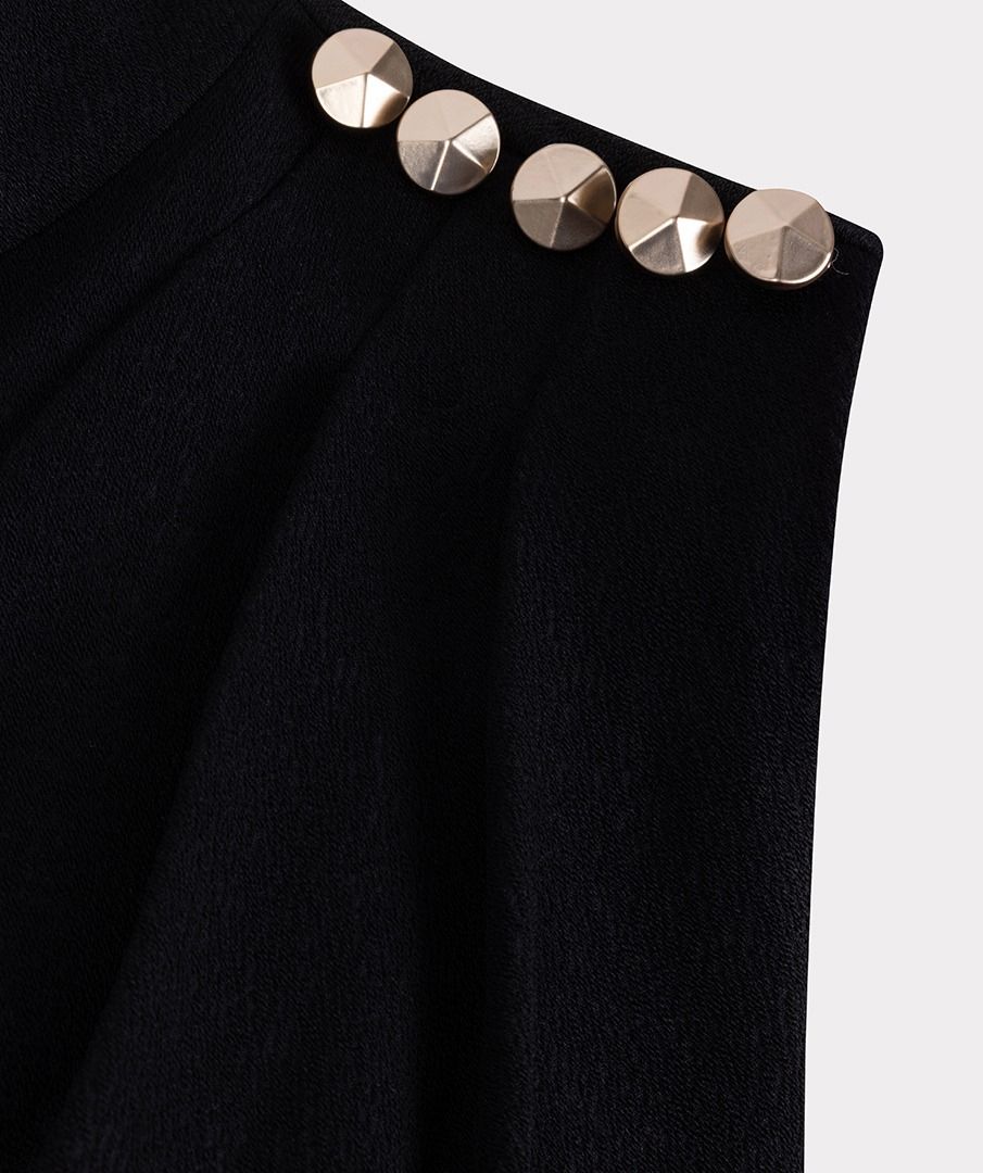 EsQualo Dress shldr pleats