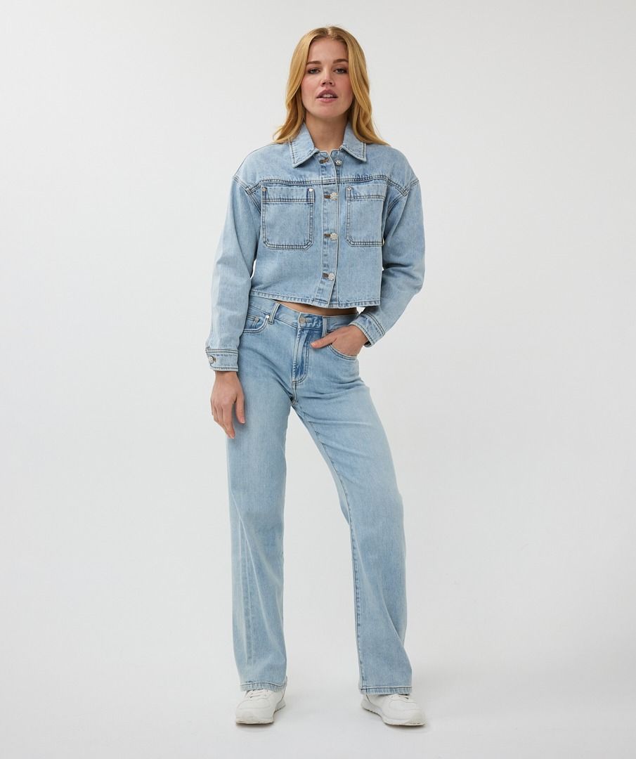 EsQualo Jacket denim short oversized