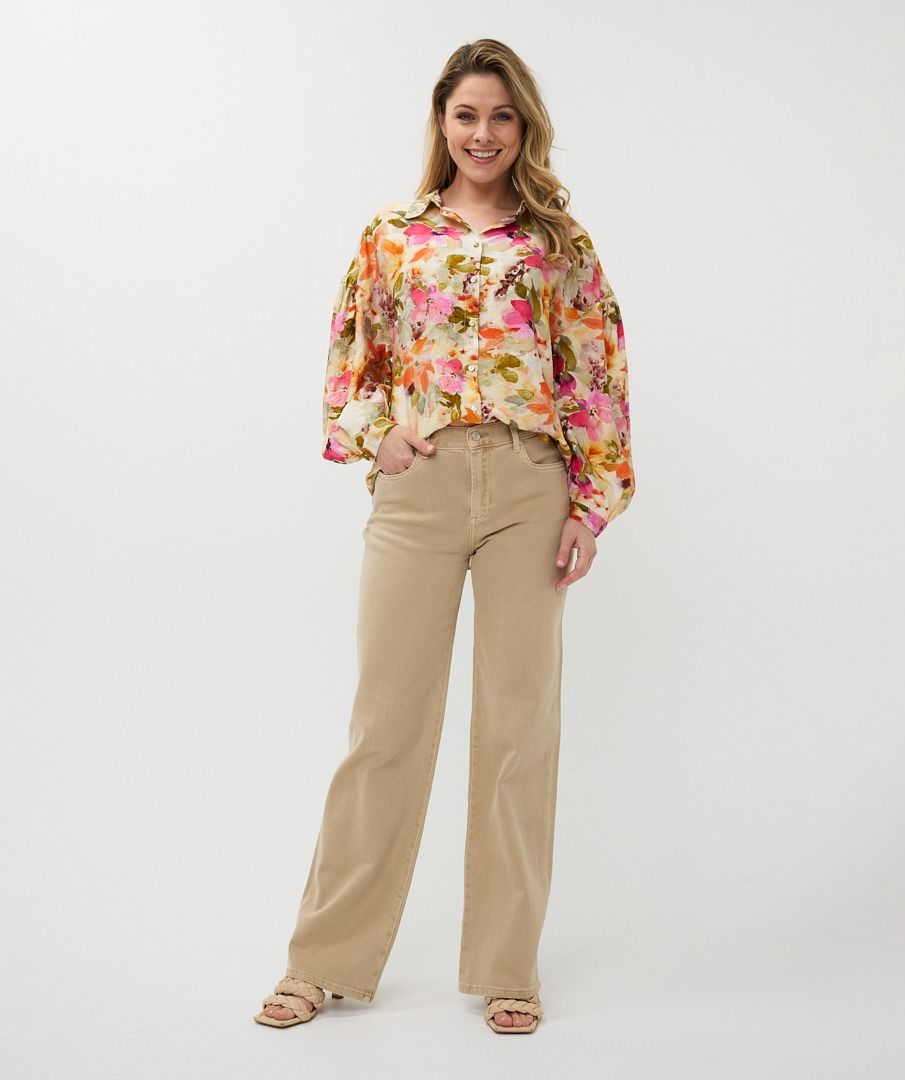 EsQualo Blouse Floral Garden