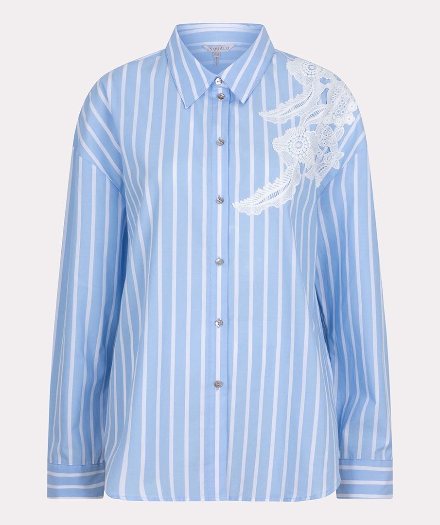 ÉPINE PARIS pearl blouse blue stripe ÉPINE PARIS Pearl blouse summer ver ÉPINE PARIS pearl blouse