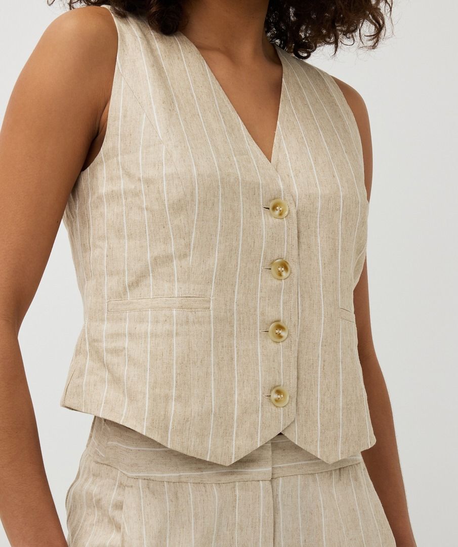トップス sulvam 20ss linen gilet vest Silk Washi Liliyarn | V-Neck Vest(02(WOMEN) Off White/オフ