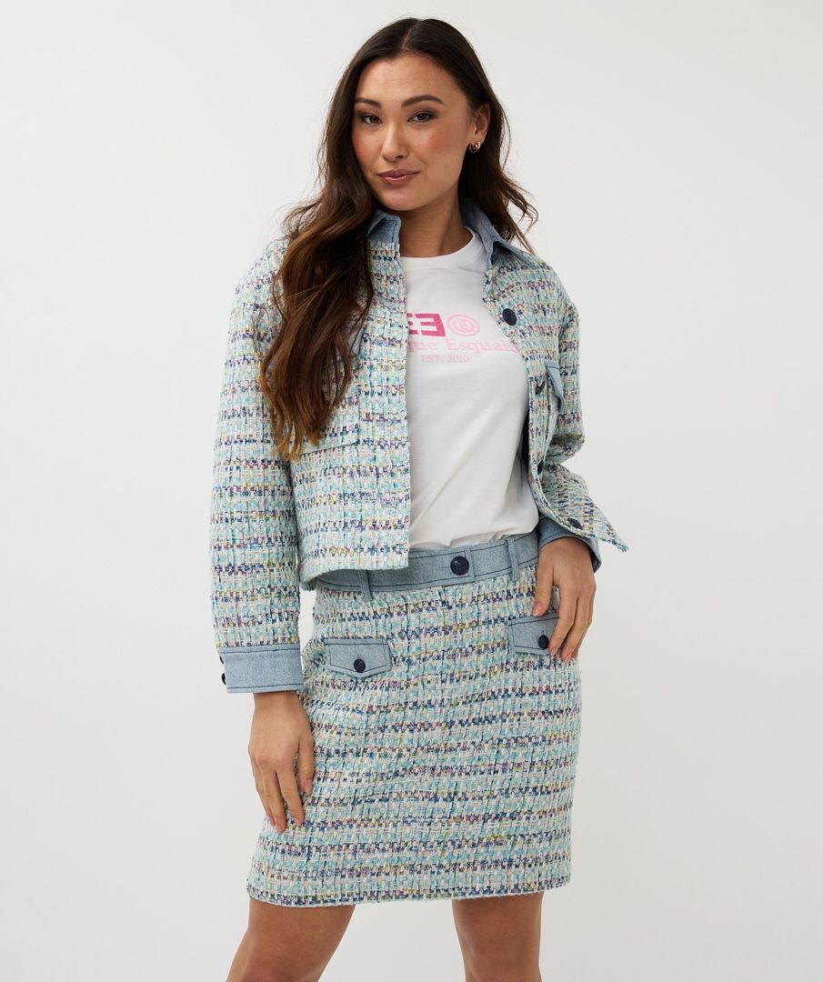 【タグ付新品未使用】ALUDE blue check tweed jacket ALUDE SELECT】blue chuck tweed jacket | 【ALUDE】韓国メンズ