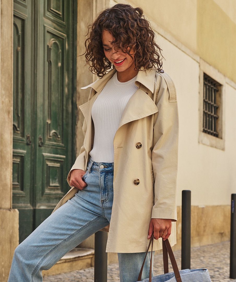 Coat midi trenchcoat