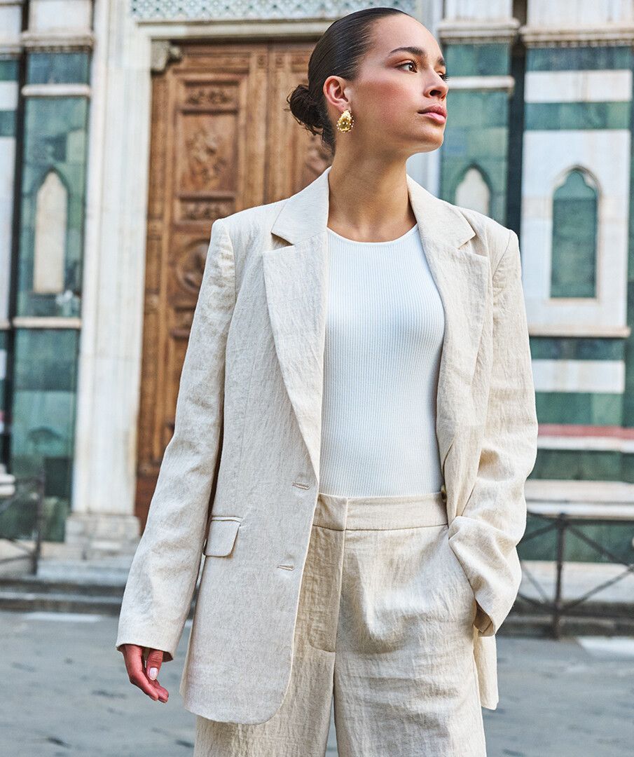 Blazer linen mix