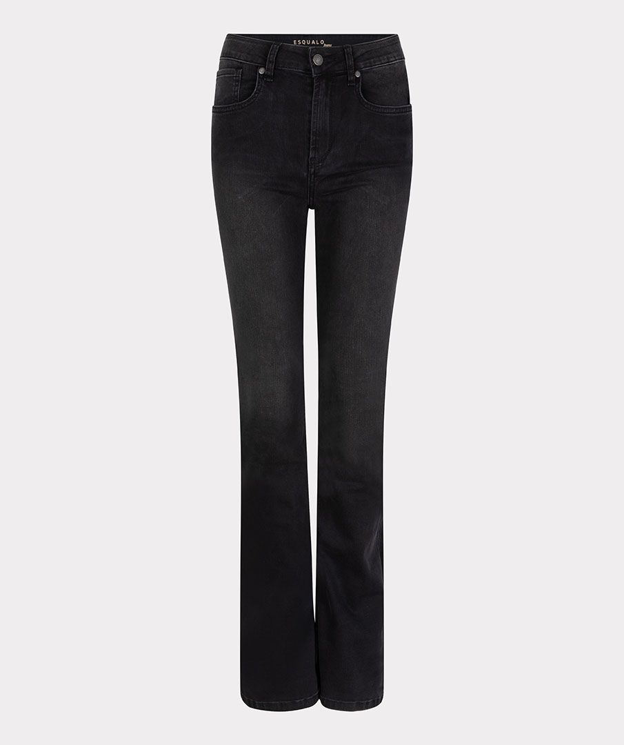 Trousers flair black denim