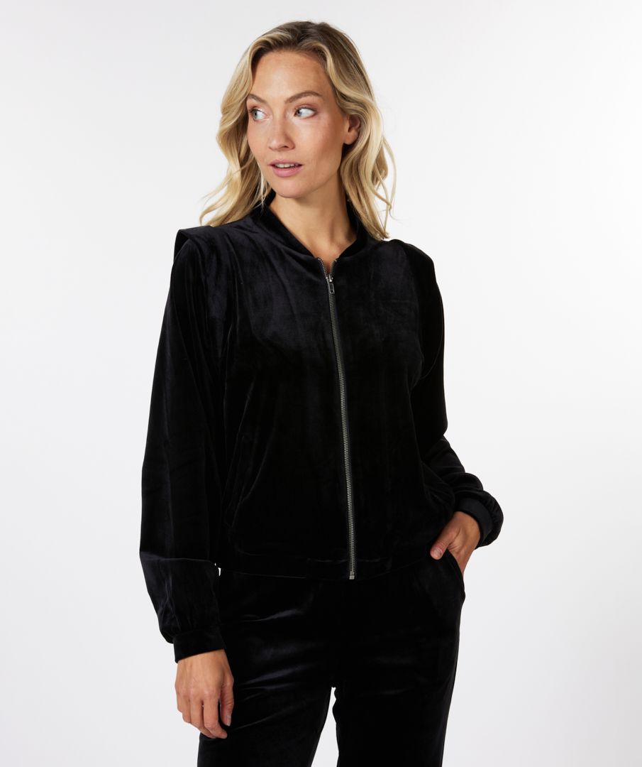 Jacket shoulder details velours