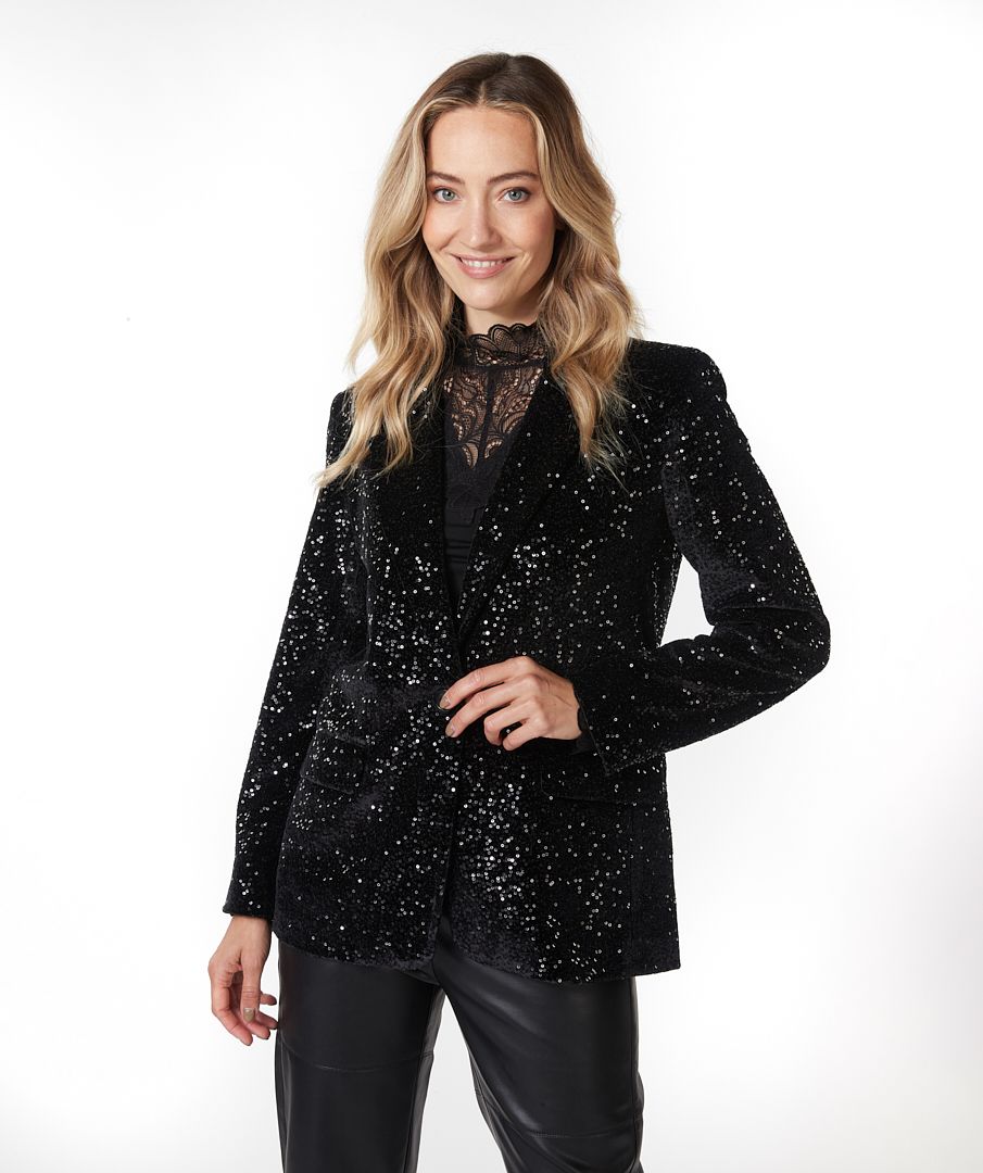 Blazer velvet sequins