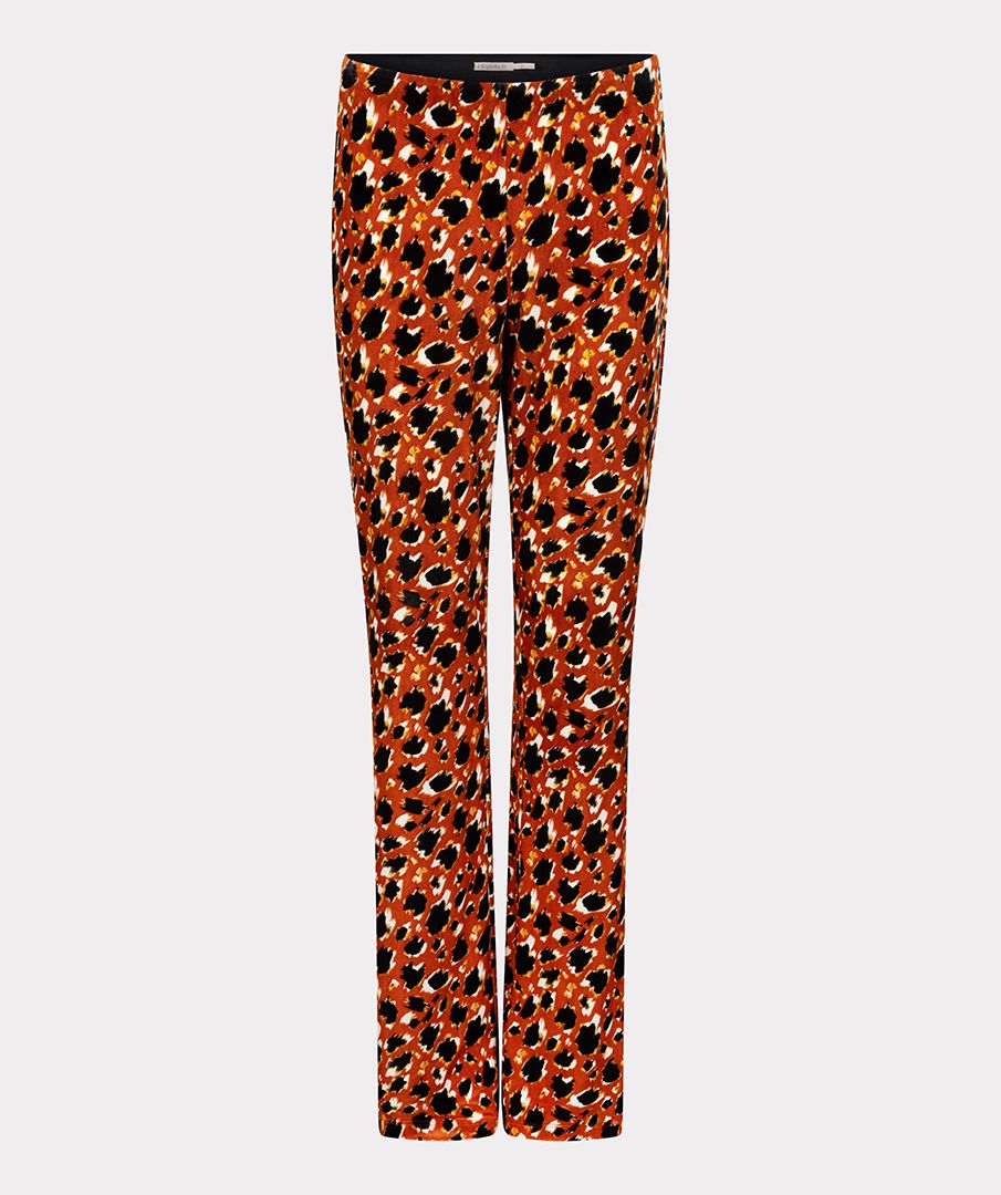 Trousers flair velours Leopard