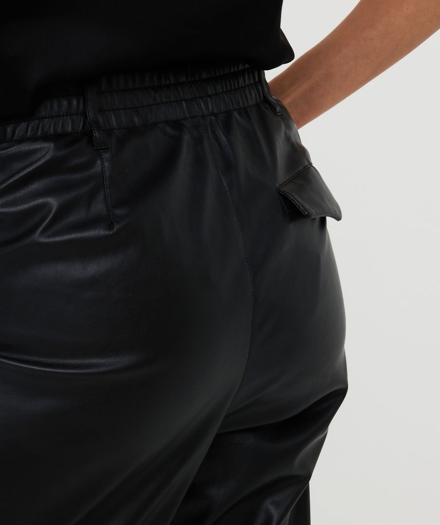EsQualo Trousers jogger vegan leather