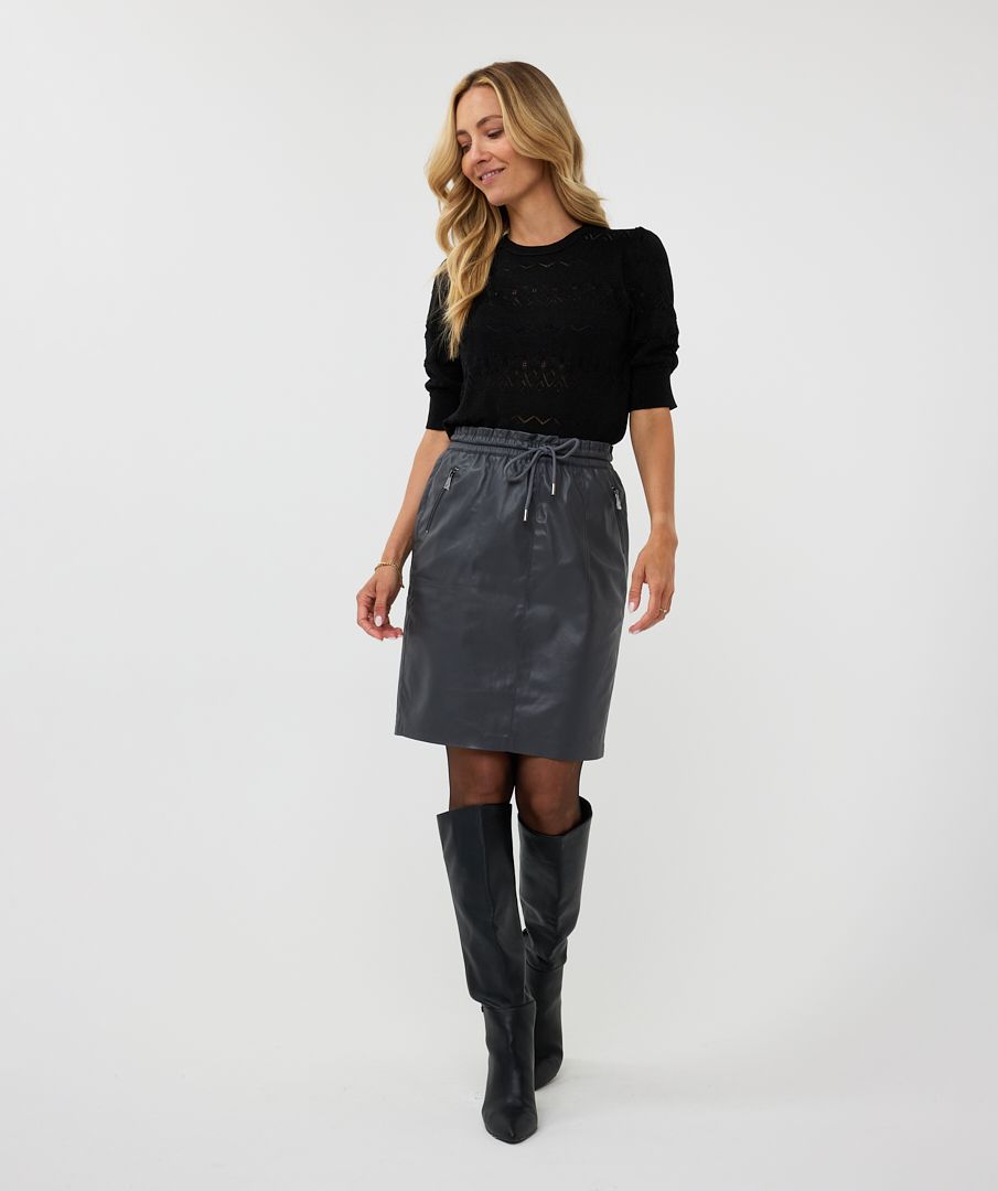 Skirt sporty vegan leather