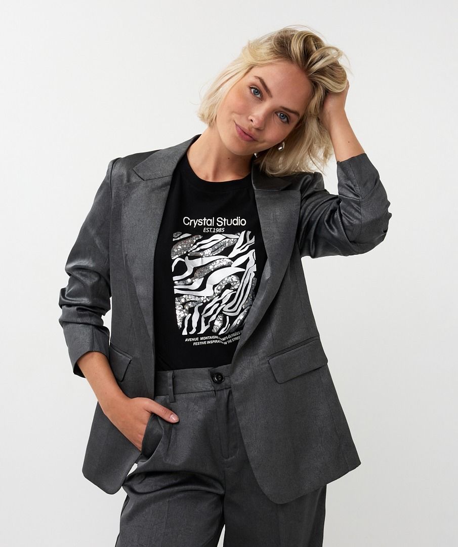 Blazer shimmer crinkle