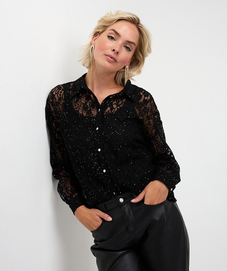 Blouse lace sequins