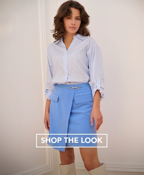 ESQUALO Blue Short City Skirt